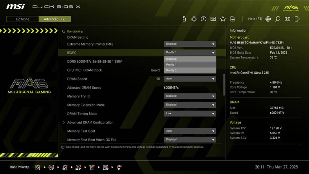 MSI MAG B860 TOMAHAWK WIFI-5